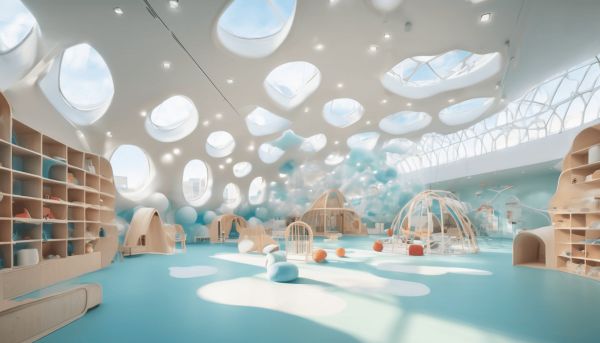 Espace de jeux innovant à la tête dans les nuages lyon part-dieu